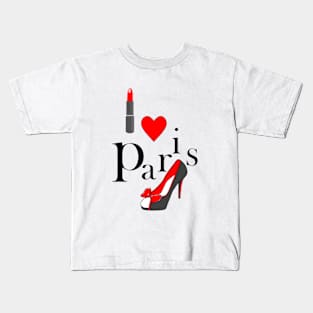 I LOVE Paris France Kids T-Shirt